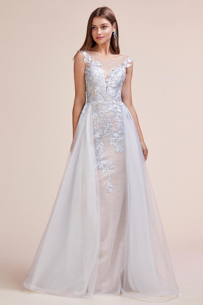 ice blue evening gown