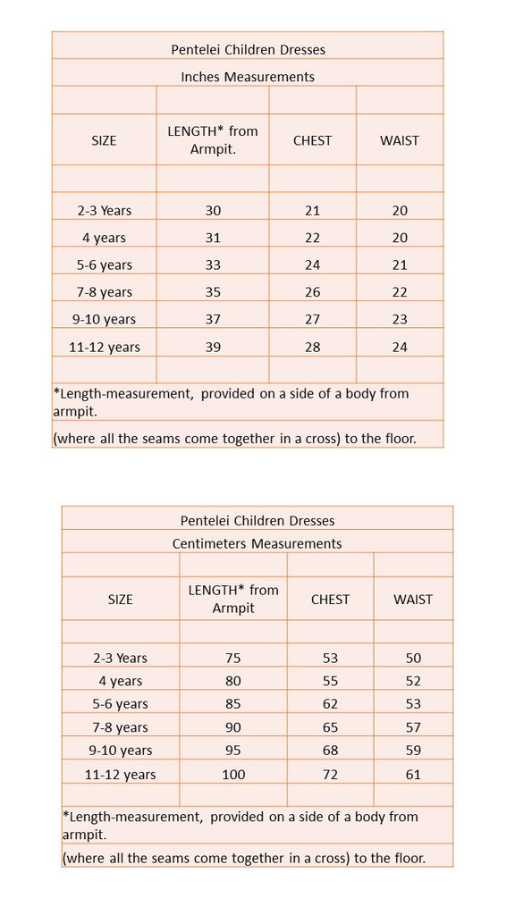 4 Year Girl Dress Size Chart