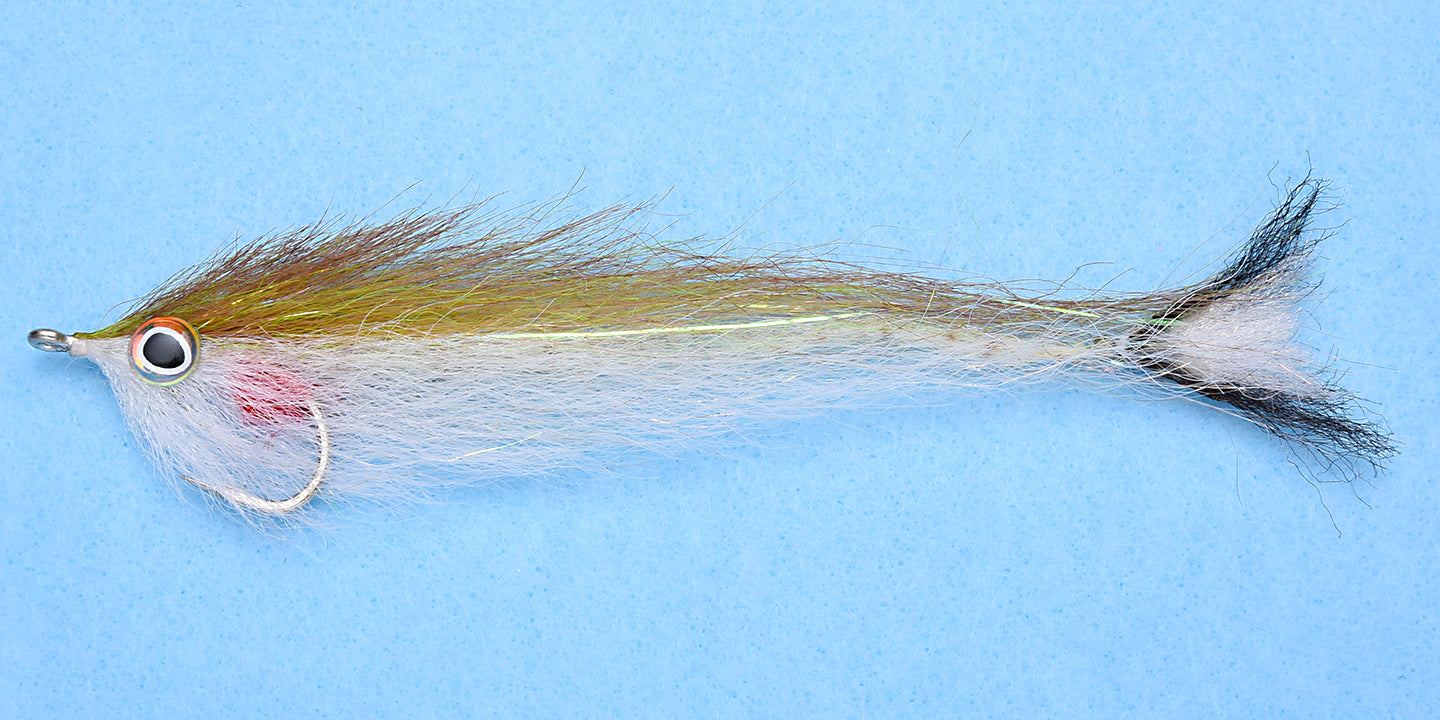 Rattle Mullet-Olive,Discount Saltwater Flies for Fly Fishing,Bait Fly –