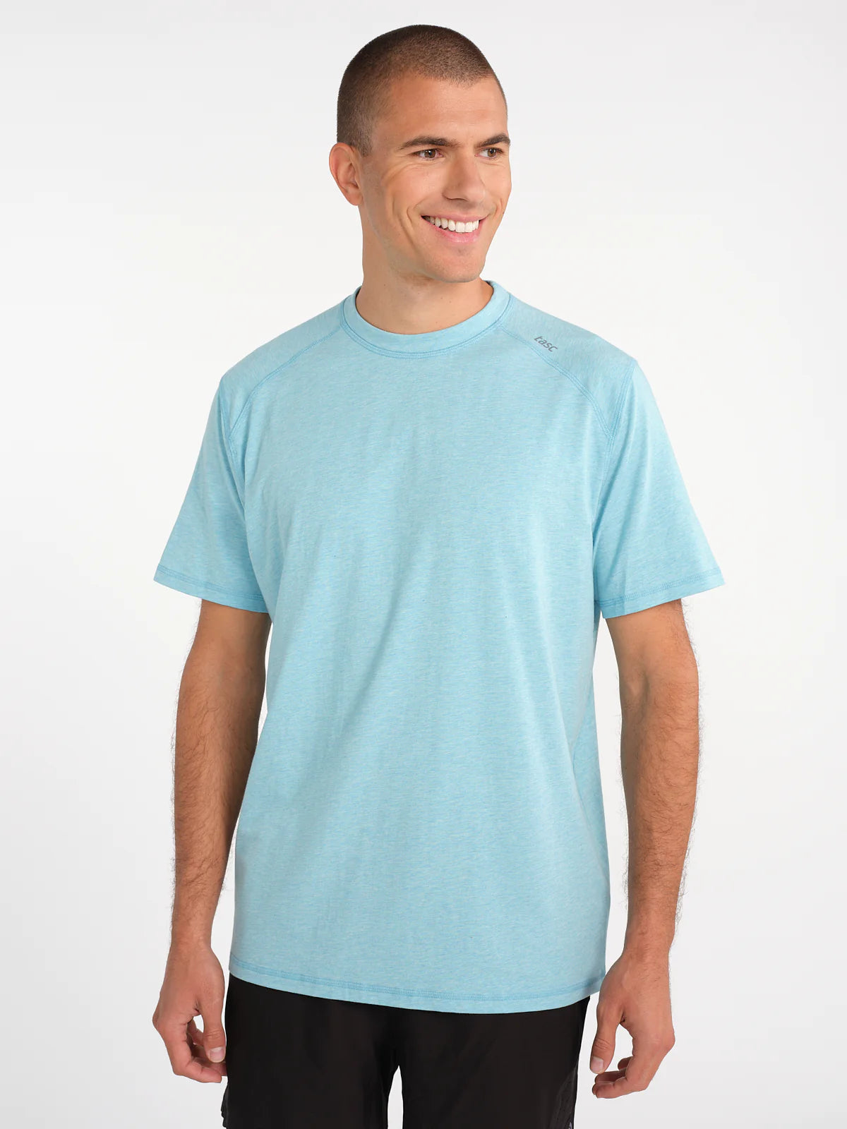 Tasc Performance Carrollton Fitness Long Sleeve Shirt in Teal Green | Men's Regular Size Medium | Cotton | Stitch Fix