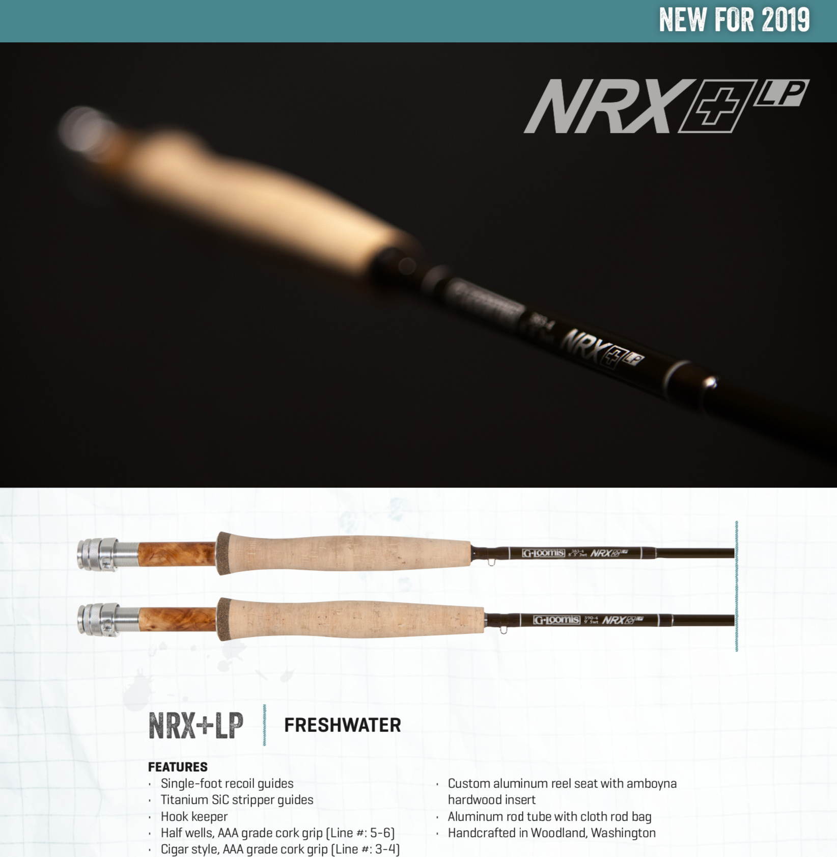 G Loomis NRX+ 6100-4 Fly Rod : 6wt, 10'0