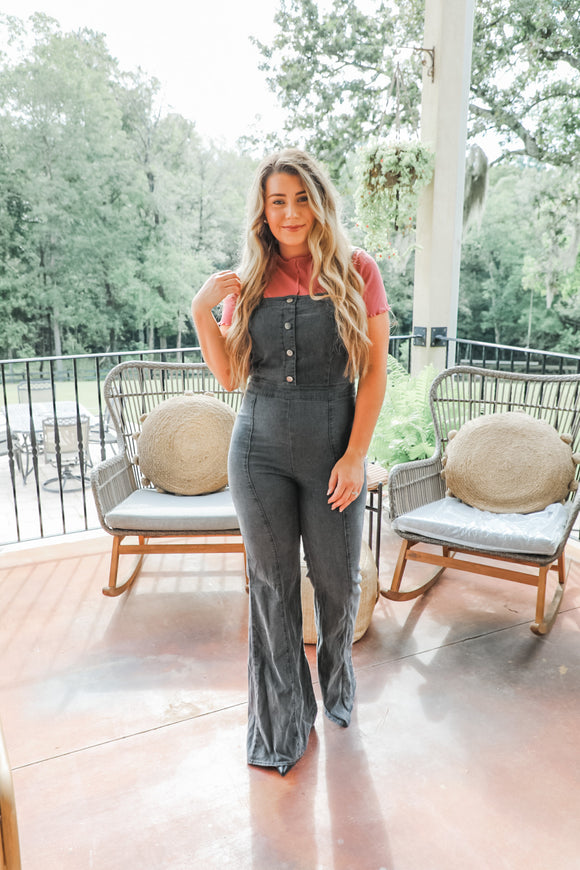 Hitting The Highlights Open Back Denim Jumpsuit (Light Denim) · NanaMacs