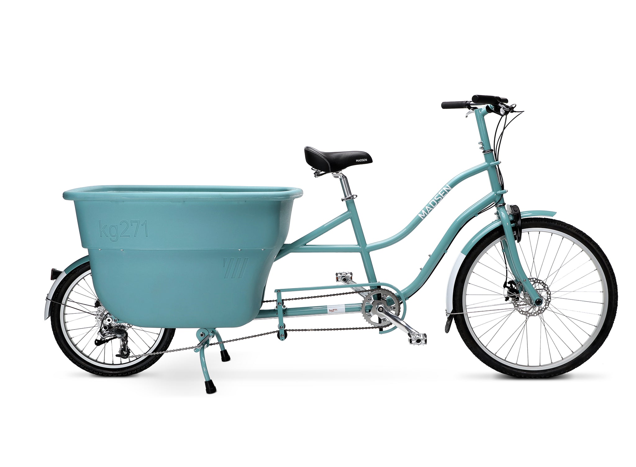 bike with kid bucket