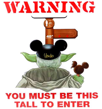 Yoda Must Be This Tall Warning Sign