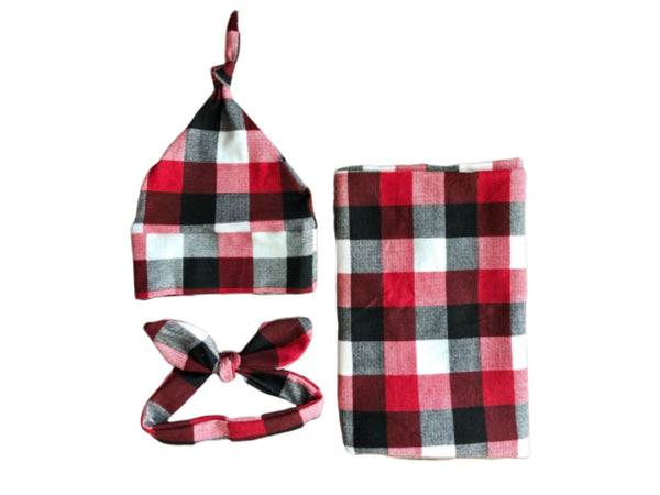 plaid swaddle