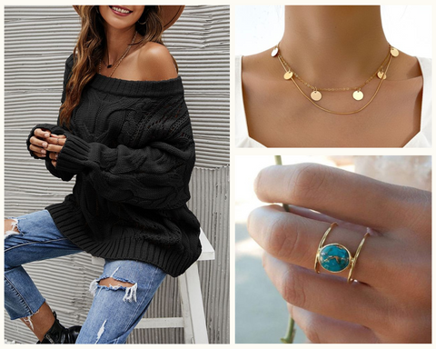 off-the-shoulder-sweater-with-choker-and-rings