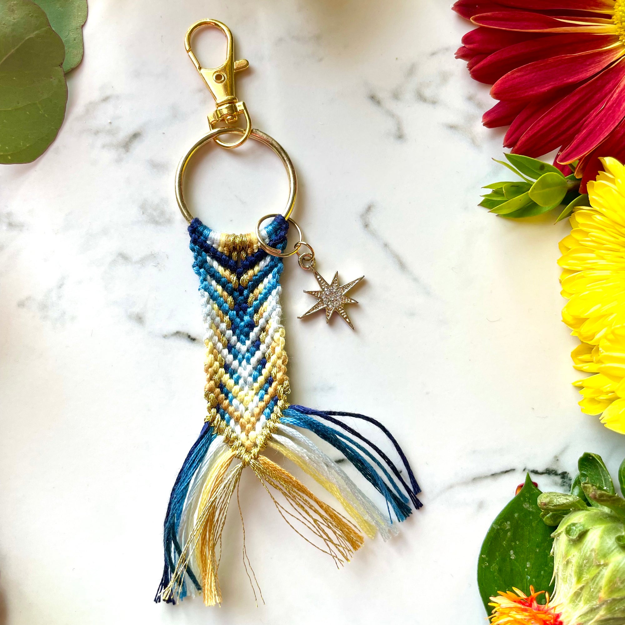 Macramé Keychain – Tied + True Goods