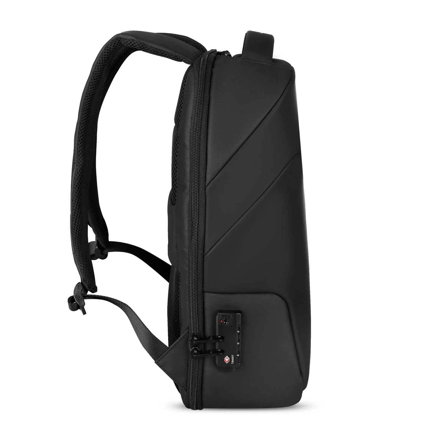 Side view of Mark Ryden Limit anti-theft usb charging backpack.