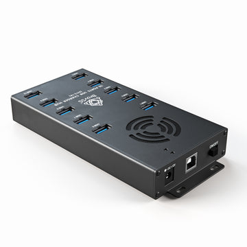 Powered USB 3.0 10-Port Hub 2 IQ Ports I with Power Adapter brovss