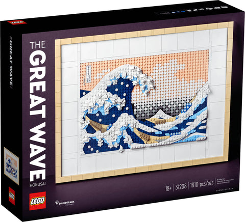 LEGO art hokusai – the great wave wall art adults set