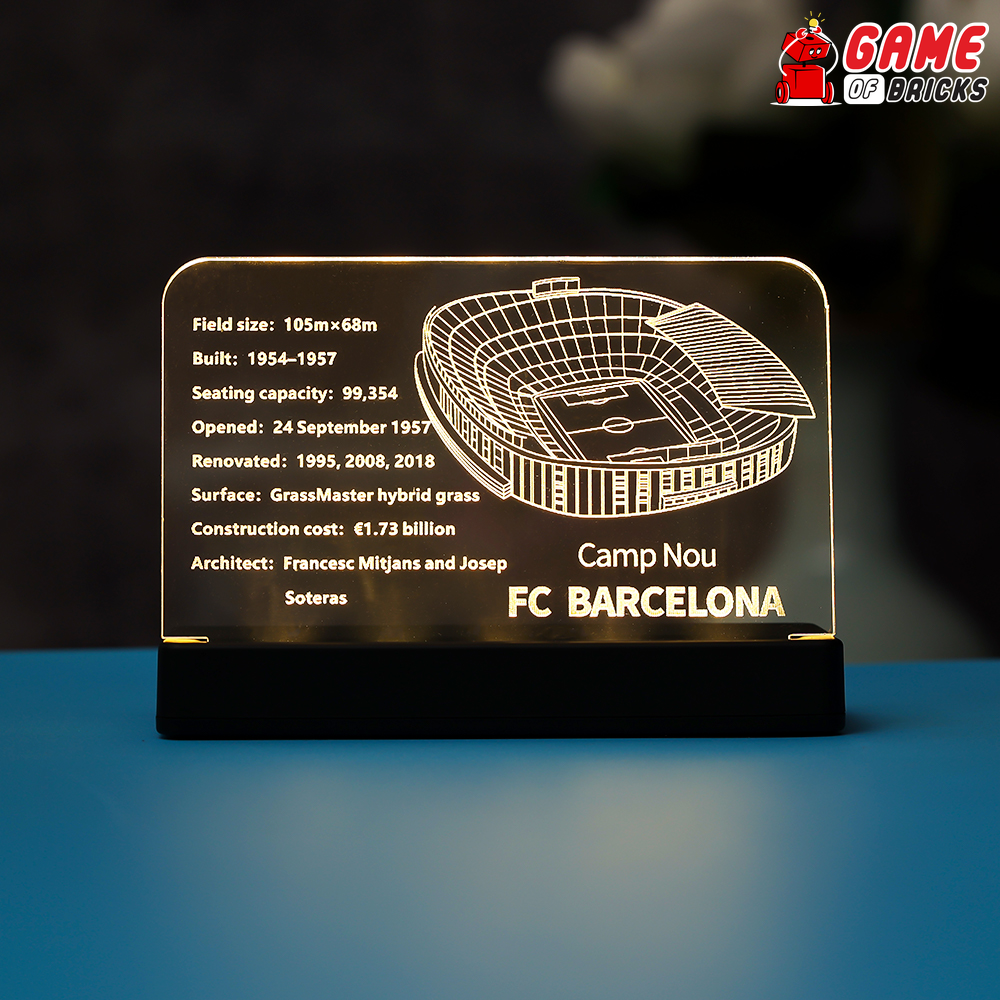 Game of Bricks LED Nameplate for LEGO Camp Nou – FC Barcelona 10284