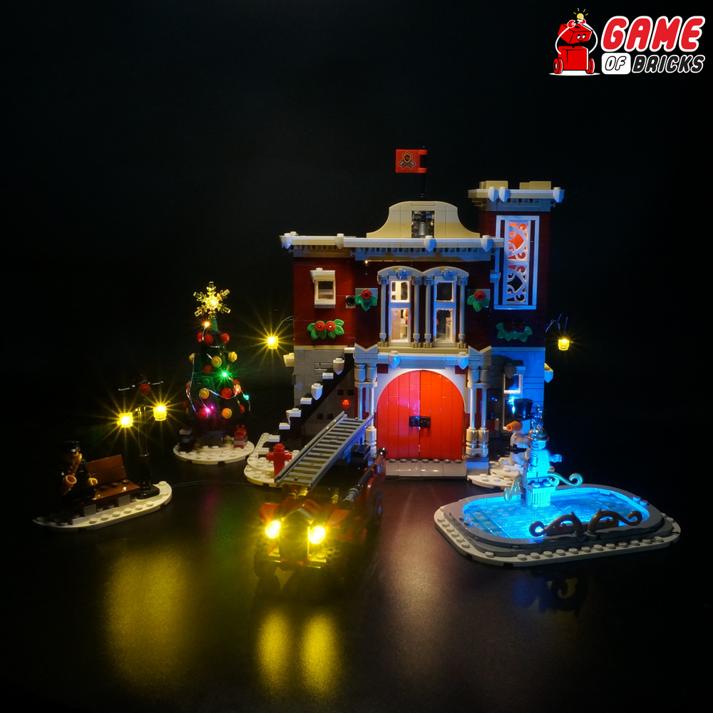 lego winter fire station