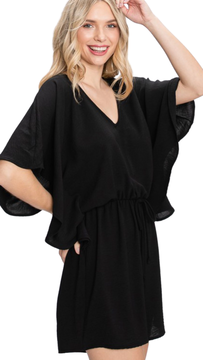 Black V-Neckline Romper