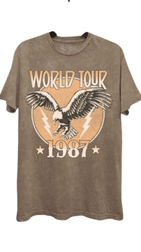 Vintage Stone Gray World Tour Tee