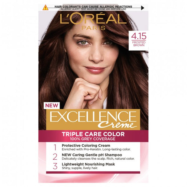 LOreal Paris Excellence Hair Color Small Pack No3 Natural Dark Brown  25ml25g  Buy LOreal Paris Excellence Hair Color Small Pack No3 Natural  Dark Brown 25ml25g Online at Best Price in India 