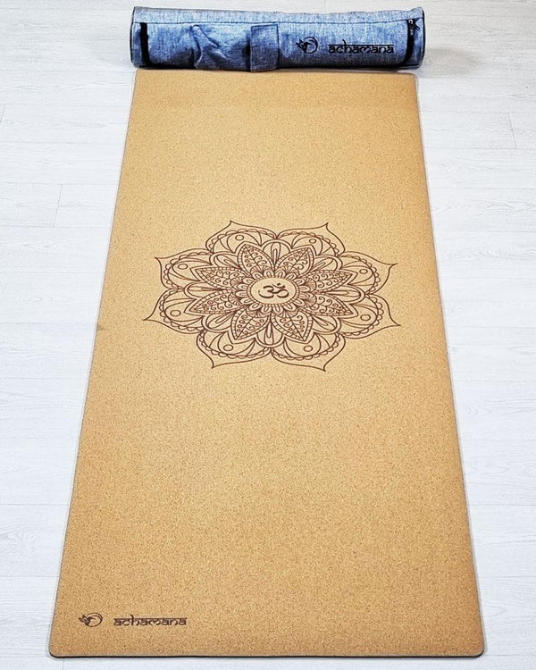 Cork Yoga Block - Engraved Mandala Yoga Block