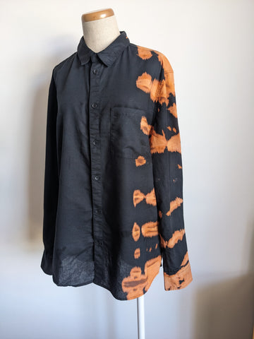 A Black Linen Shirt that faded off orange