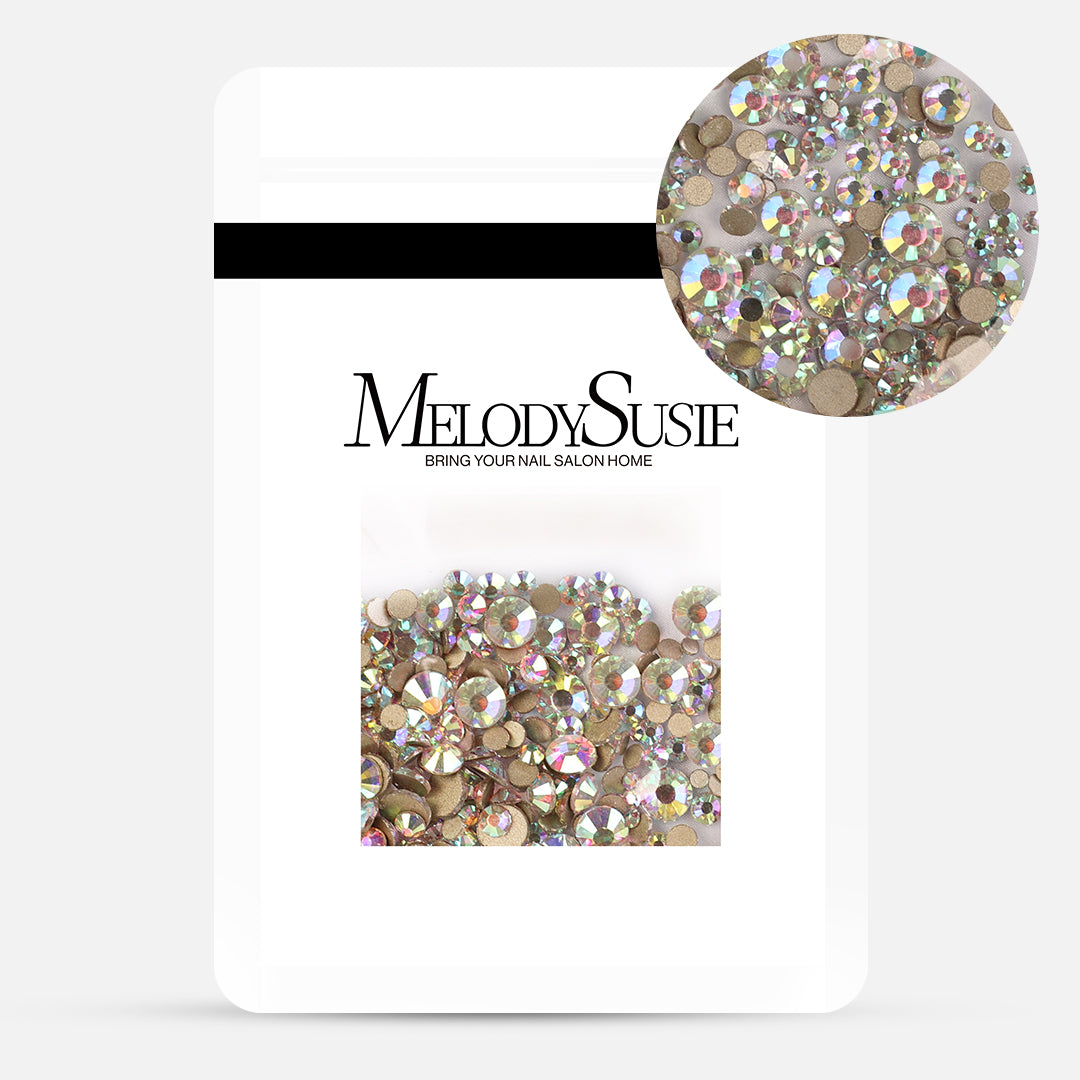 Opal Nail Rhinestones/ Small Opal Glitter Mix Flat Back Crystal Gems S –  MakyNailSupply