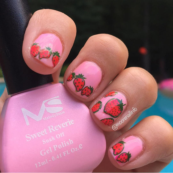strawberry, fruit, nail polish, nail art, nail design, cute, fashion, style, trend, summer