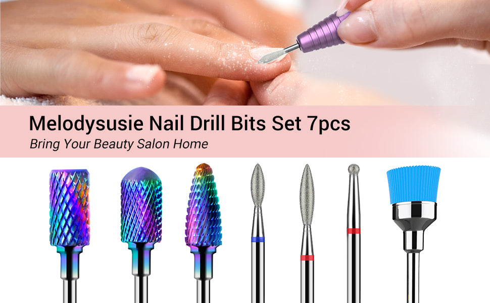 10pcs Diamond Nail Drill Bit Set, Professional Cuticle Nail Drill Bits Kit  For Acrylic Gel Nails, Manicure Pedicure Shapen Remove Tools, Home Salon Us  | Fruugo DE
