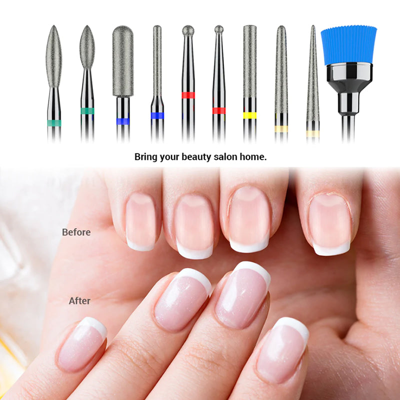 Drill Bits for Nails, Flasoo 12Pcs Nail Drill Bit Set Cuticle Bit for  Acrylic Nail Gel Nail, Fine Grits Efile Bits for Electric Manicure Machine  Home Salon Use - Yahoo Shopping
