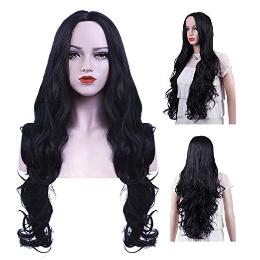 black wavy wig