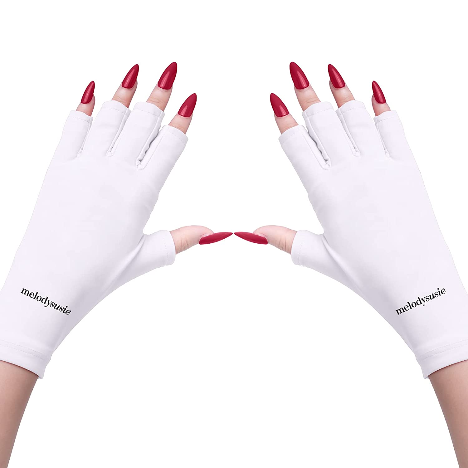 Noref Manicure Anti UV Gloves,Manicure Glove,Professional Fiber Cotton Anti UV  Gloves Nail Art UV Shield Gloves Manicure Tool 