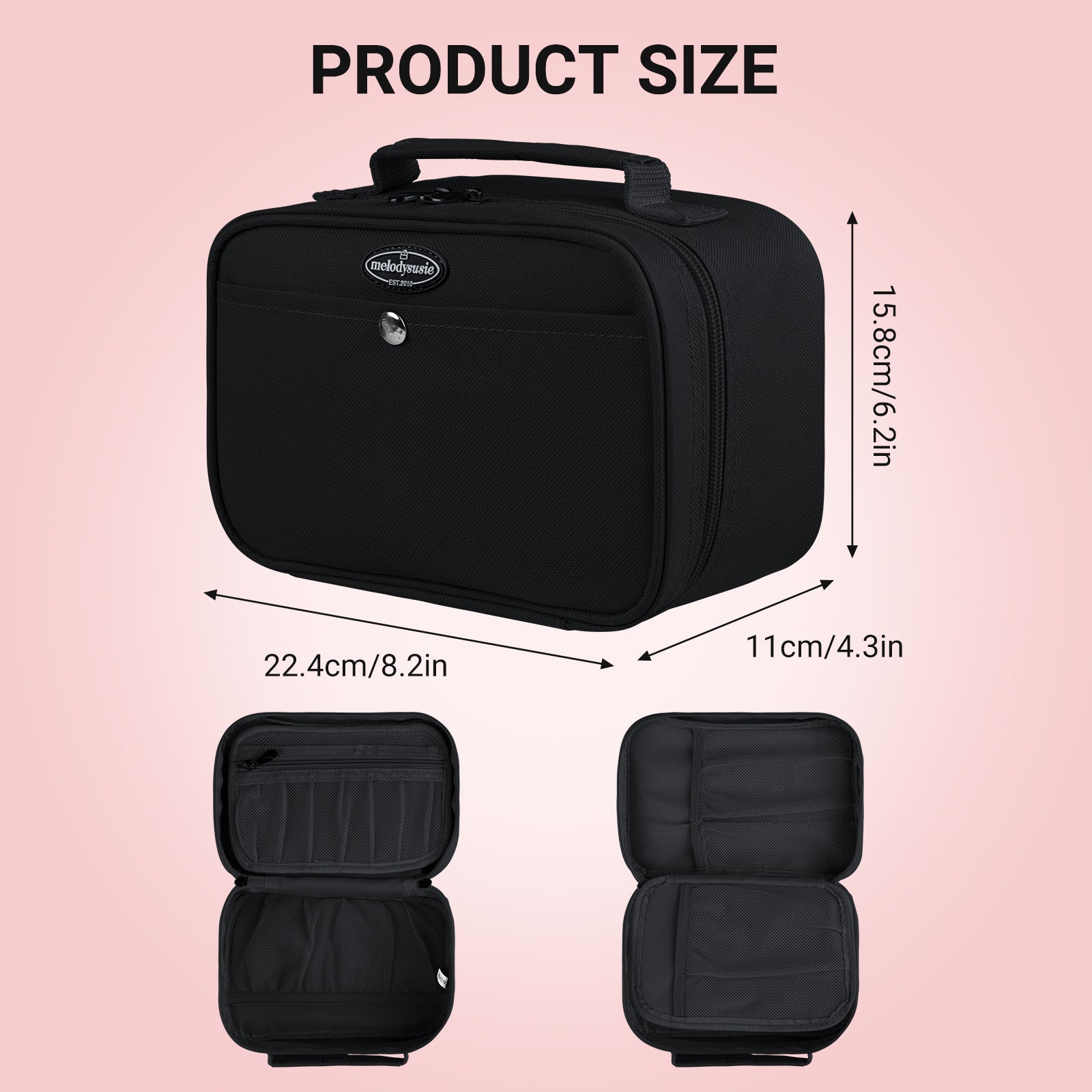 Portable Double Layer Nail Kit Travel Storage Bag