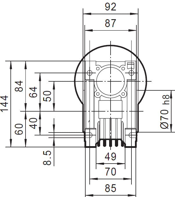 FCNDK 50 30:1 71B5 BROOKS DRIVE WORM GEARBOX