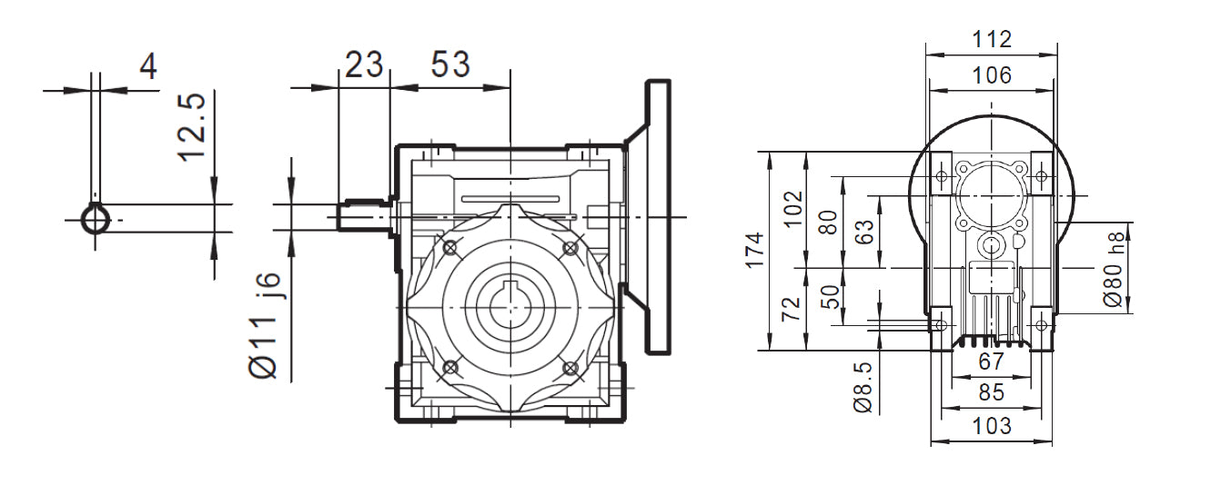 Motor Gearbox Dimensions