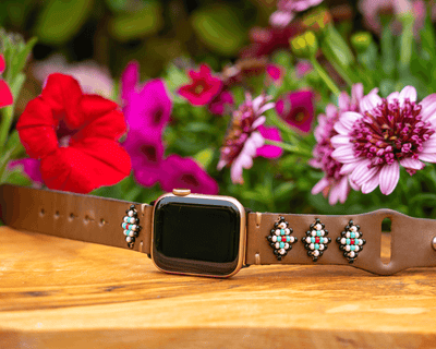 Checkerboard Faux Leather Apple Watch Band – Bright Moon Cove