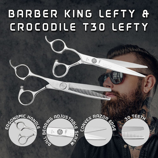 Kin Series 7 Japanese Steel Damascus Look Barber Scissors – The Scissor  Shop