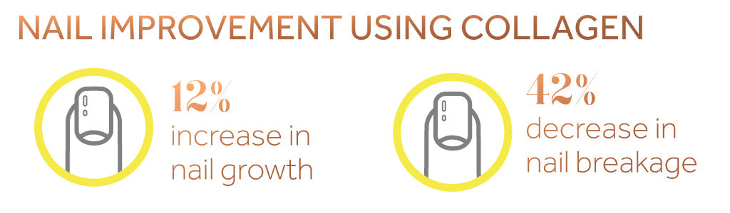 Diagram showing improvements to nails when taking collagen