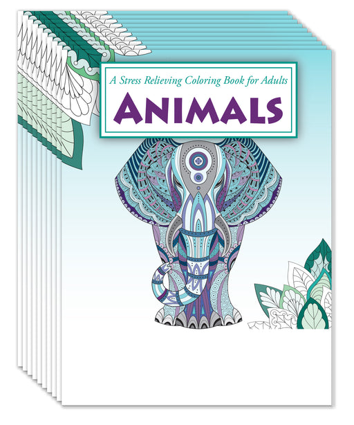 Wine Animals: Stress Relief Coloring Book for Adults Relaxation