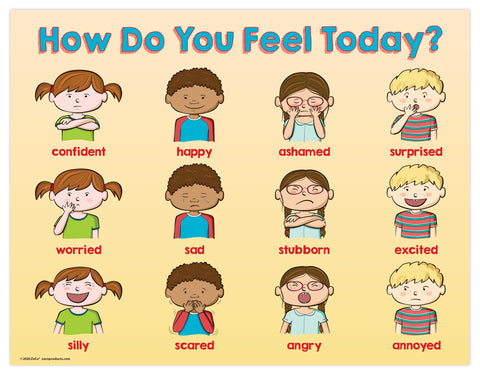 Feelings poster for classrooms