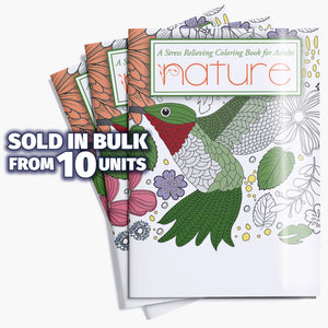 NATURE - Adult Stress Relieving Coloring Books - 8" x 10.5" - ZoCo Products - Natural Wonders Coloring Book