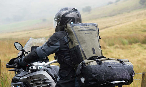 Man with Motorcycle Luggage
