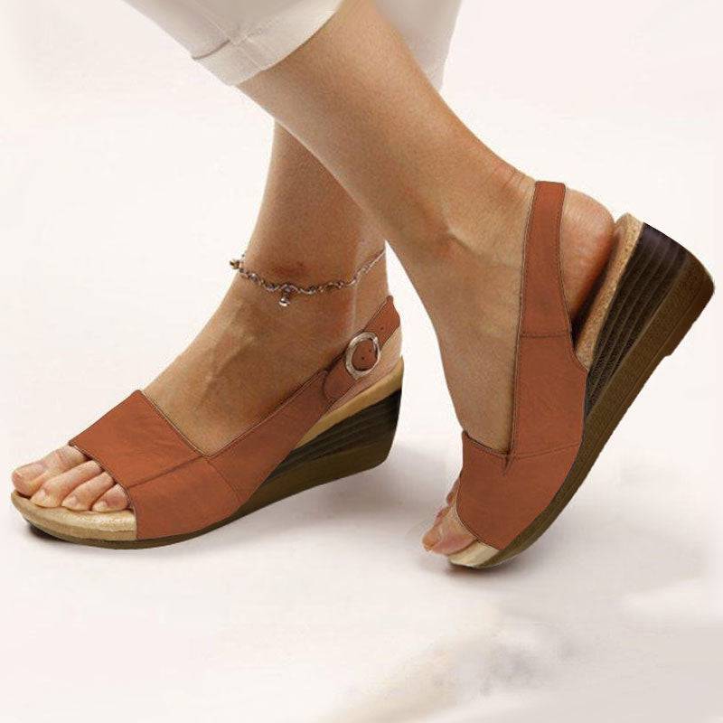 Libiyi Women's Elegant Low Chunky Heel Comfy Sandals | Libiyi