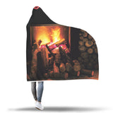 AttyChood Hooded Blanket Christmas Open Fire