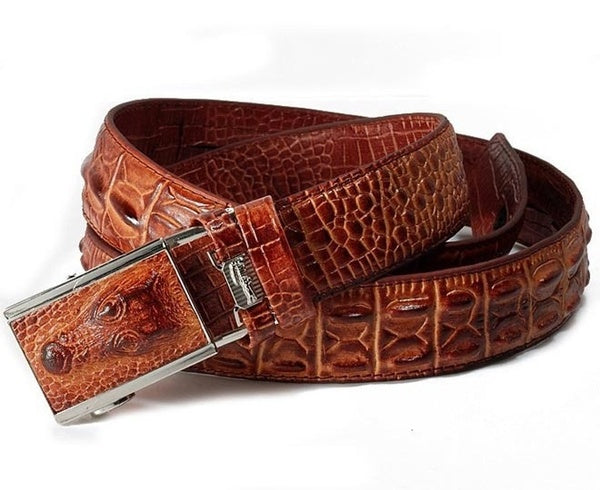 

Men's Genuine Leather Crocodile Belt (coffee)