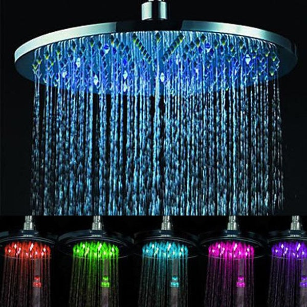 

LED Light-Up Shower Head with Rain Effect (White)
