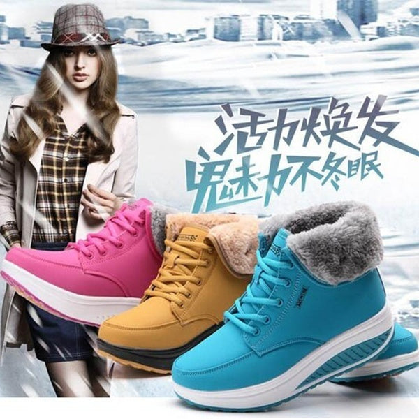 

Women's Fur Lined Ankle Winter Snow Boots (US5.5(EUR-35) / pink)