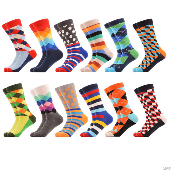 

Newest 12 pair unisex happy socks (Pic 2 / multicolor)