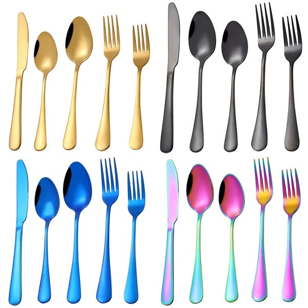 

Titanium Plated Stainless Steel Cutlery Set (5 pcs) (multicolor)