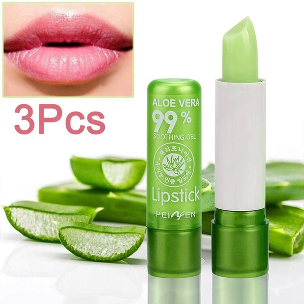 

3Pcs Aloe Vera Nourishing Moisturizing Lip Balm