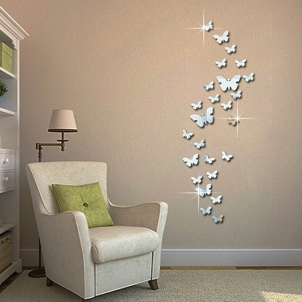 

Decorative Vinyl 3D Butterfly Wall Decor (1 Pack - 24 PCS / purple)