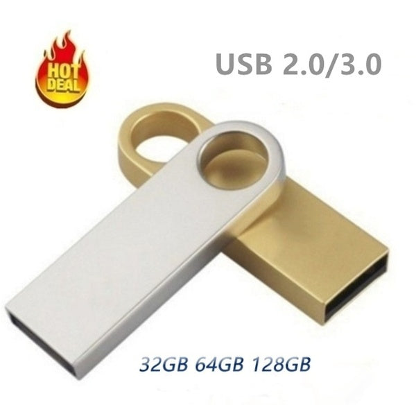 

Hot Deal USB 2.0/3.0 Flash Drives Metal USB Flash Drives 32GB 64GB 128GB Pen Drive Pendrive Flash Memory USB Stick Storage
