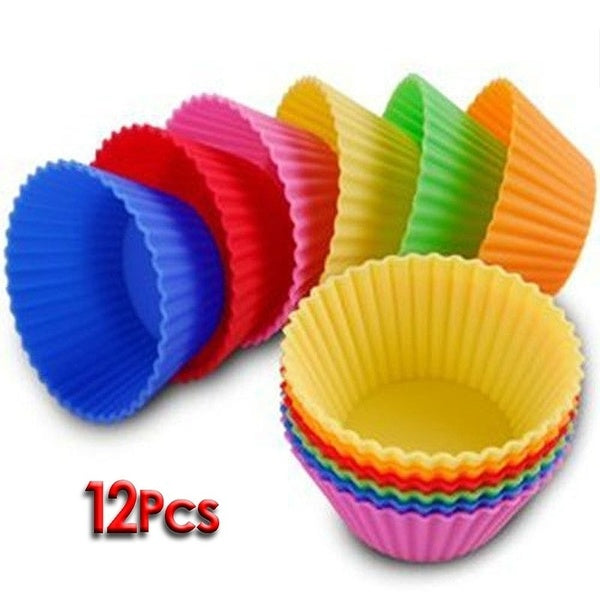 

12Pcs Silicone Cake Cupcake Liner Baking Cup Mold (Default Title)
