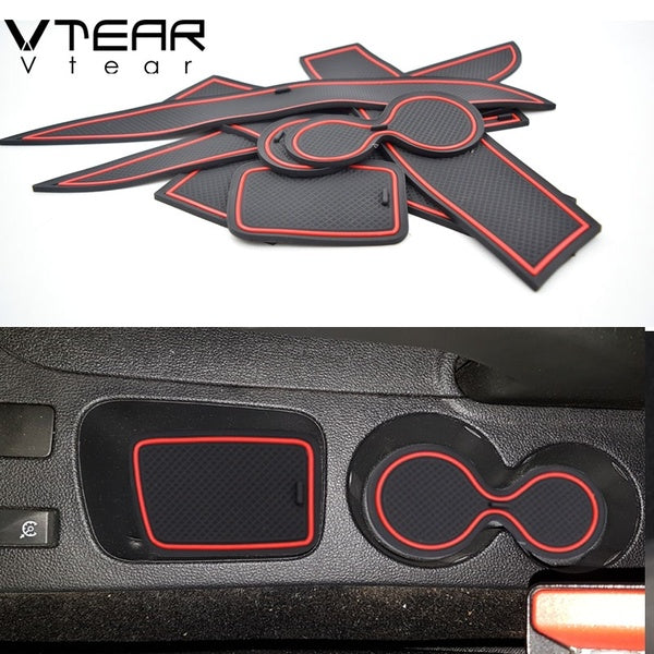 

Vtear For Renault Clio 4 Door Groove Mat Anti-Slip (For Renault Clio 4 / black & red)