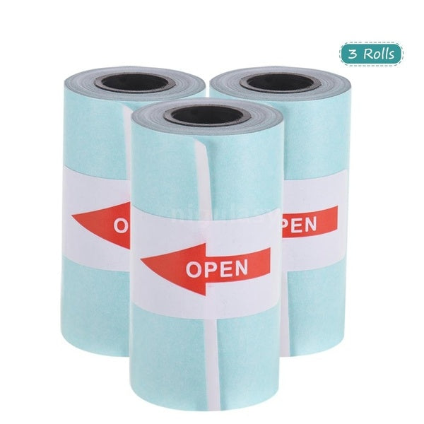 

Printable Sticker Paper Roll Direct Thermal Paper with Self-adhesive 57*30mm(2.17*1.18in) for PeriPage A6 Pocket Thermal Printer for PAPERANG P1/P2 Mini Photo Printer